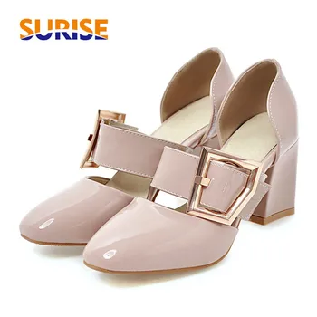 Casual Women Pumps Patent Leather 7cm High Thick Block Heel Square Toe Pink Party Office Summer Buckle Belt D'Orsay Hollow Shoes
Casual Women Pumps Patent Leather 7cm High Thick Block Heel Square Toe Pink Party Office Summer Buckle Belt D'Orsay Hollow Shoes