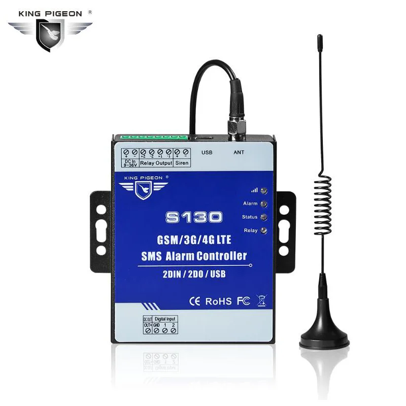 

GSM Relay Switch SMS Remote Control Module Smart Alarm Host for Tank River Monitoring & Flood Control via 3G 4G Network 2pcs/lot