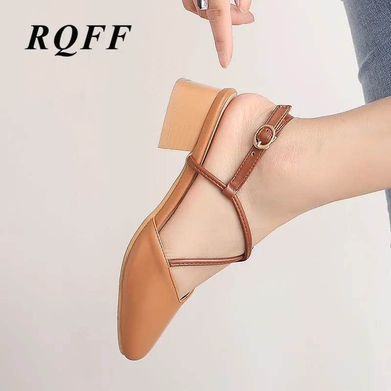 Minimalist Sandals Square Mid Block Heel Handmade Womens Closed Toed Shoes Beige Black Buckled Plus Size 34-43 With Box RQFF
Minimalist Sandals Square Mid Block Heel Handmade Womens Closed Toed Shoes Beige Black Buckled Plus Size 34-43 With Box RQFF