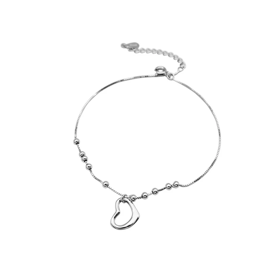 OneQuarter Love Shaped Girl Ankles Bracelet on Leg S925 Sterling Silver Women Ankles Beach Charms Foot Chain Jewelry Wholesale
OneQuarter Love Shaped Girl Ankles Bracelet on Leg S925 Sterling Silver Women Ankles Beach Charms Foot Chain Jewelry Wholesale