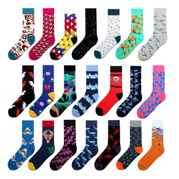 Men Socks Cartoon Animals Wave Shark Penguin Lobster Geometry Harajuku Street Hip Hop Happy Funny Cotton Skate Fashion Autumn
Men Socks Cartoon Animals Wave Shark Penguin Lobster Geometry Harajuku Street Hip Hop Happy Funny Cotton Skate Fashion Autumn