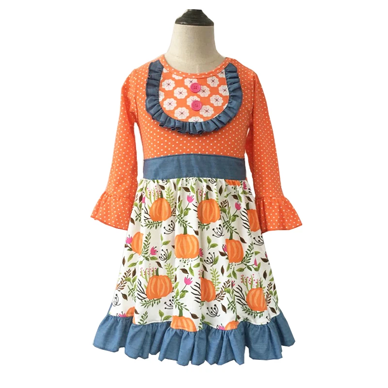 hot sell cotton boutique pumpkin baby dress long sleeve children clothing
hot sell cotton boutique pumpkin baby dress long sleeve children clothing