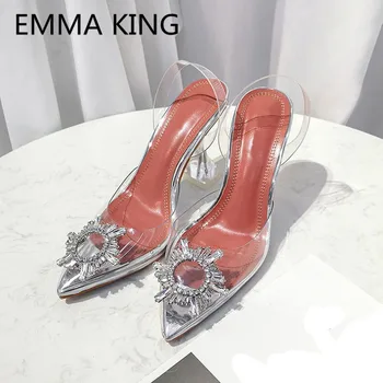 PVC Transparent Crystal Jelly Shoes Woman Summer Pointed Toe Clear Heels Stiletto Ladies Sun Decoration High Heels Roman Sandals
PVC Transparent Crystal Jelly Shoes Woman Summer Pointed Toe Clear Heels Stiletto Ladies Sun Decoration High Heels Roman Sandals