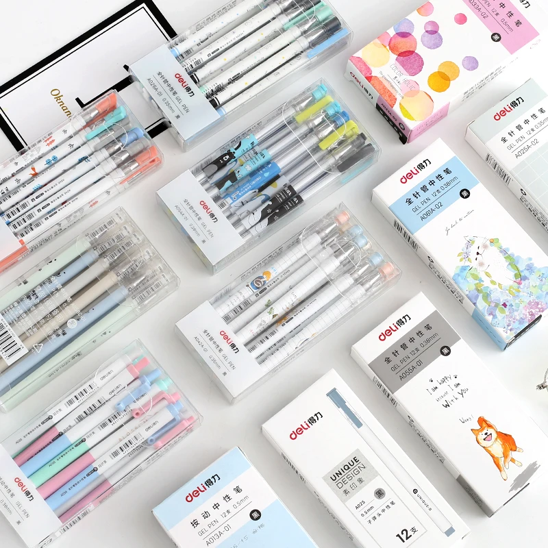 12PCS Deli S830 Gel Pen Cute Black Pen 0.5mm Student Use Signing Pen Cute Pen Kawaii School Supplies 
12PCS Deli S830 Gel Pen Cute Black Pen 0.5mm Student Use Signing Pen Cute Pen Kawaii School Supplies