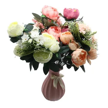 European Fake Peony Bunch (10 stems/piece) Simulation Cored Peonia for Home Showcase Decorative Artificial Flowers
European Fake Peony Bunch (10 stems/piece) Simulation Cored Peonia for Home Showcase Decorative Artificial Flowers
