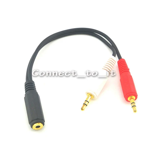 1pcs 3.5mm Female to 2 Male connector adapter Y Splitter Audio Earphone Headphone Extension Cable Free Shipping
1pcs 3.5mm Female to 2 Male connector adapter Y Splitter Audio Earphone Headphone Extension Cable Free Shipping