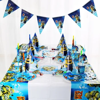 141pcs Minions Theme Kids Birthday Party Decorate Supplies Party Decoration Tableware Set Tablecloth Plate Gift Bags flags caps
141pcs Minions Theme Kids Birthday Party Decorate Supplies Party Decoration Tableware Set Tablecloth Plate Gift Bags flags caps