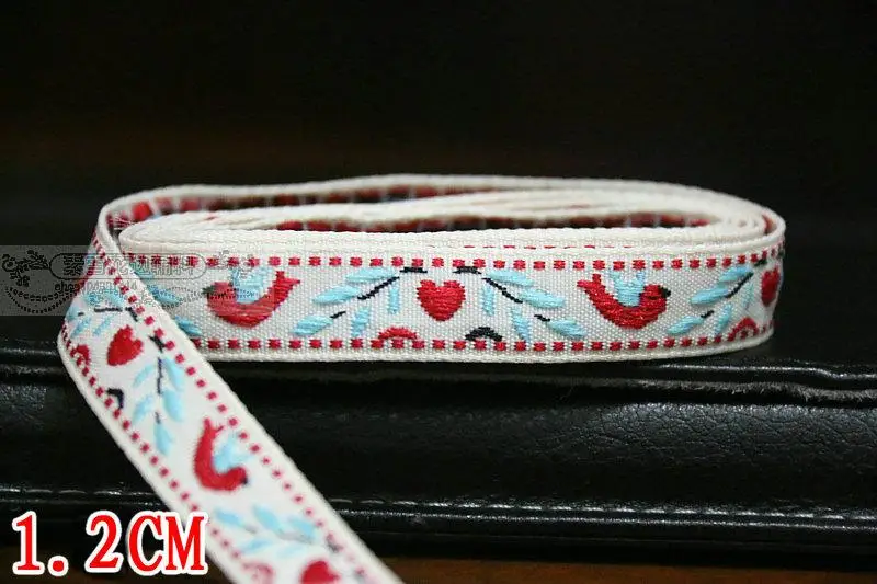1.2cm 12mm 1/2'' Quality White Red Sky Blue Birds Heart Branch Lace Narrow Bedding Trim Curtain Laciness Jacquard Ribbon Webbing
1.2cm 12mm 1/2'' Quality White Red Sky Blue Birds Heart Branch Lace Narrow Bedding Trim Curtain Laciness Jacquard Ribbon Webbing