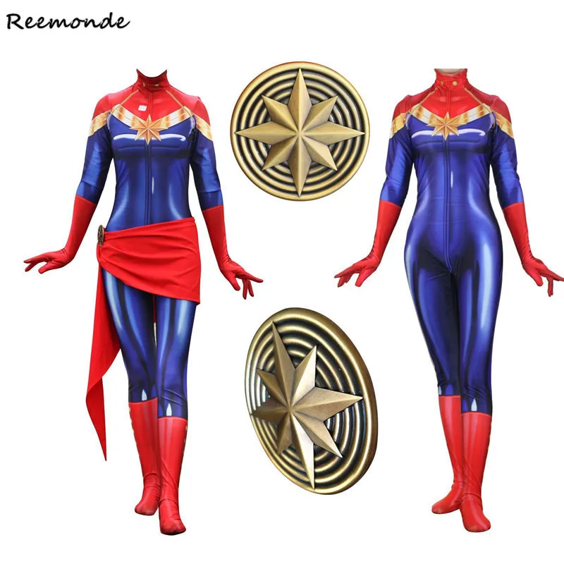 Movie Captain Marvel Ms Marvel Carol Danvers Cosplay Costumes Superhero Zentai Bodysuit Suit Jumpsuits Halloween For Adult Women
Movie Captain Marvel Ms Marvel Carol Danvers Cosplay Costumes Superhero Zentai Bodysuit Suit Jumpsuits Halloween For Adult Women