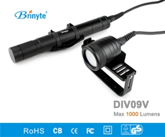 Brinyte DIV09V LED Video/ Photo Light CREE XML2 1000lm LED Scuba Diving Torch Flashlight 200M Underwater 3*26650 Batteries Lamp
Brinyte DIV09V LED Video/ Photo Light CREE XML2 1000lm LED Scuba Diving Torch Flashlight 200M Underwater 3*26650 Batteries Lamp