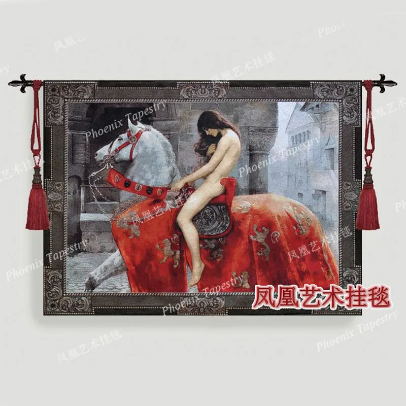Art tapestry wall hangings soft -Lady Godiva 100*140cm Home textile decoration Leofric, Earl of Mercia Pretty woman H234
Art tapestry wall hangings soft -Lady Godiva 100*140cm Home textile decoration Leofric, Earl of Mercia Pretty woman H234
