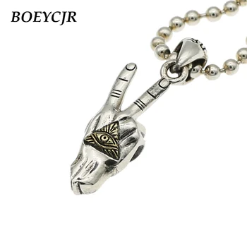 BOEYCJR 925 Sterling Silver Punk Eye of God Necklace Chain Jewelry Energy Meditation Pendant Necklace for Men
BOEYCJR 925 Sterling Silver Punk Eye of God Necklace Chain Jewelry Energy Meditation Pendant Necklace for Men