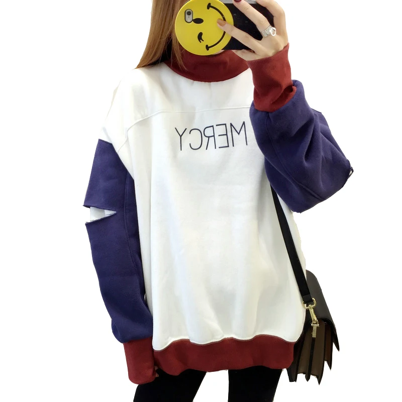 Trendy New Womens Sweatshirt Letter Printed Harajuku Long Sleeve Females Hoodies Kpop Loose Holes Casual Women Pullovers Female
Trendy New Womens Sweatshirt Letter Printed Harajuku Long Sleeve Females Hoodies Kpop Loose Holes Casual Women Pullovers Female