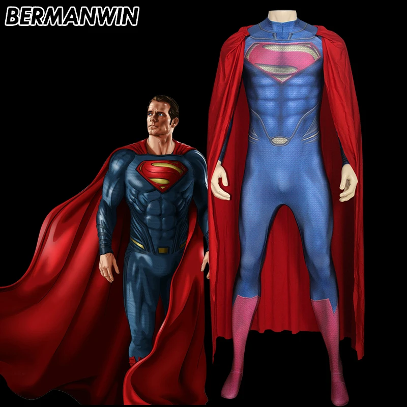 BERMANWIN High Quality Muscle Shade Superman Costume Adult 3D Print Man of Steel Lycra Suit Movie Superman Cosplay Costume
BERMANWIN High Quality Muscle Shade Superman Costume Adult 3D Print Man of Steel Lycra Suit Movie Superman Cosplay Costume