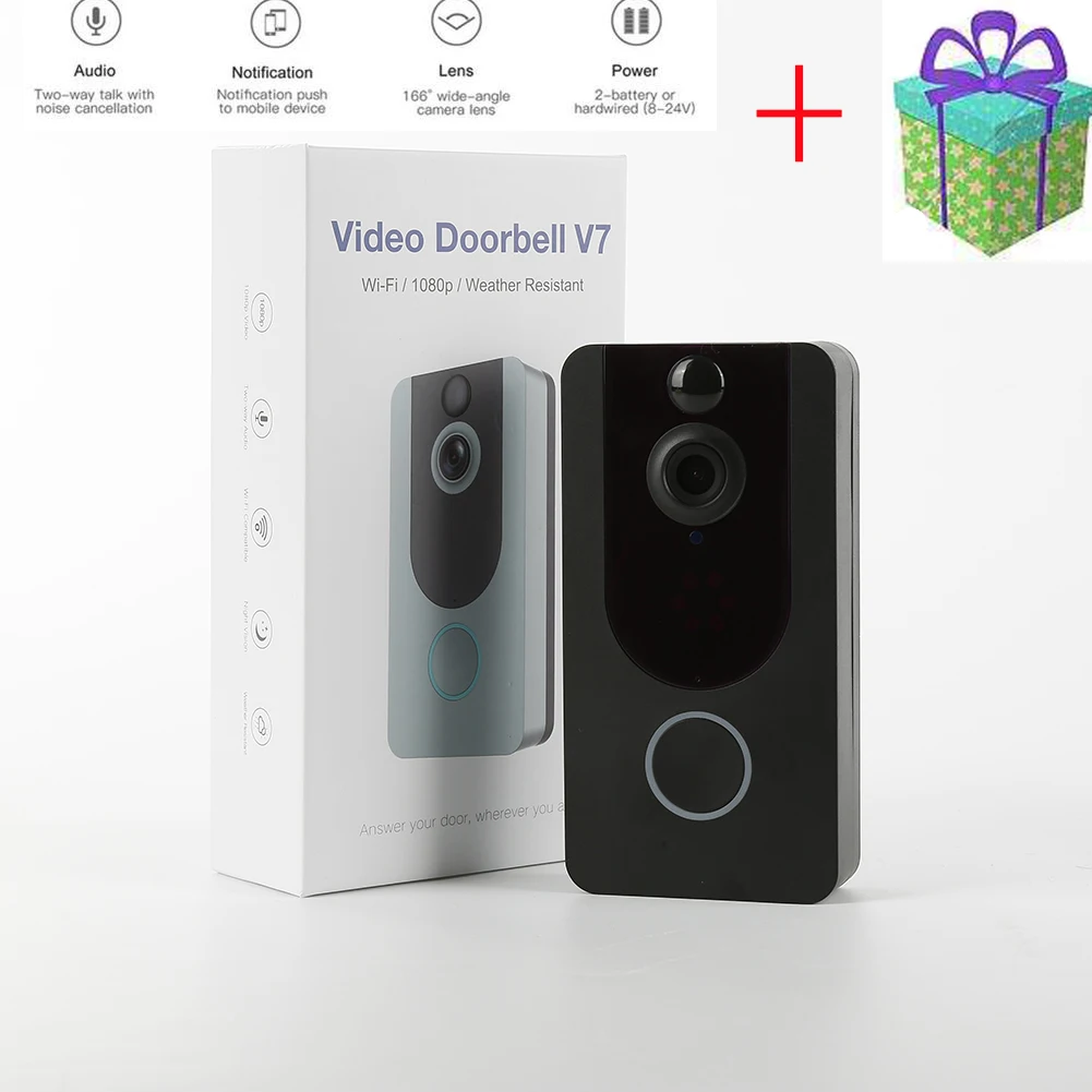 1080P WiFi Video Doorbell Camera Wireless Video Door Phone Intercom Remote Monitoring Alarm Apartments Wireless Security Camera
1080P WiFi Video Doorbell Camera Wireless Video Door Phone Intercom Remote Monitoring Alarm Apartments Wireless Security Camera