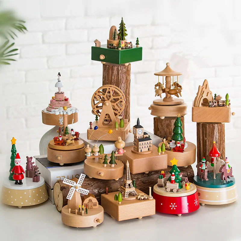14 Type Wooden Music Box Creative Gift Gifts For Kids Musical Carousel Ferris Wheel Boxes Boxs Navidad Decorations For Home
14 Type Wooden Music Box Creative Gift Gifts For Kids Musical Carousel Ferris Wheel Boxes Boxs Navidad Decorations For Home