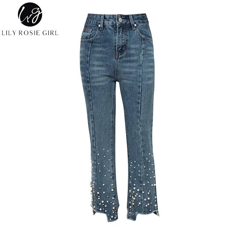 Lily Rosie Girl Pearl Women Flare Pants Vintage Beading Casual Pant Female High Waist Ankle Length Trousers 2018 Spring Trouser
Lily Rosie Girl Pearl Women Flare Pants Vintage Beading Casual Pant Female High Waist Ankle Length Trousers 2018 Spring Trouser