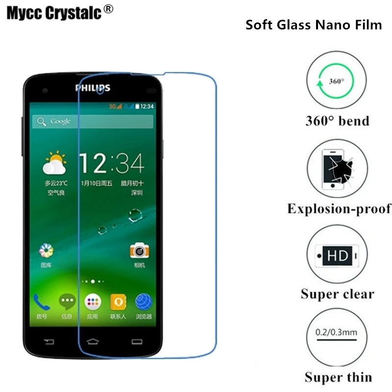 (Soft Glass) Nano Explosion-proof Super thin clear Screen Protector Film For Philips I908 Film
(Soft Glass) Nano Explosion-proof Super thin clear Screen Protector Film For Philips I908 Film