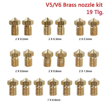 0.2-1.0mm 19x Nozzles Metal 12V 3D Printer extruder Set For 1.75mm 3D Printer Hot End Head
0.2-1.0mm 19x Nozzles Metal 12V 3D Printer extruder Set For 1.75mm 3D Printer Hot End Head