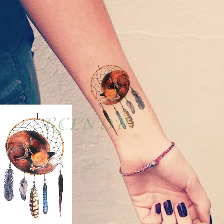 Waterproof Temporary Tattoo Sticker Dreamcatcher Fox Fake Tatto Feather Style Dream Catcher Flash Tatoo Tatouage For Men Women
Waterproof Temporary Tattoo Sticker Dreamcatcher Fox Fake Tatto Feather Style Dream Catcher Flash Tatoo Tatouage For Men Women