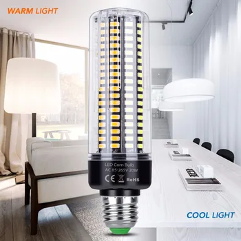 E27 LED Corn Lamp E14 220V High Lumen LED Light Bulb 110V 28 40 72 108 132 156 189leds Energy Saving Lighting No Flicker SMD5736
E27 LED Corn Lamp E14 220V High Lumen LED Light Bulb 110V 28 40 72 108 132 156 189leds Energy Saving Lighting No Flicker SMD5736