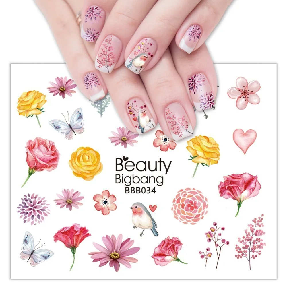 BeautyBigBang Nail Art Stickers Ongles Butterfly Bird Flower Image Manicure Water Decals Nails Sticker Art Decoration BBB034
BeautyBigBang Nail Art Stickers Ongles Butterfly Bird Flower Image Manicure Water Decals Nails Sticker Art Decoration BBB034
