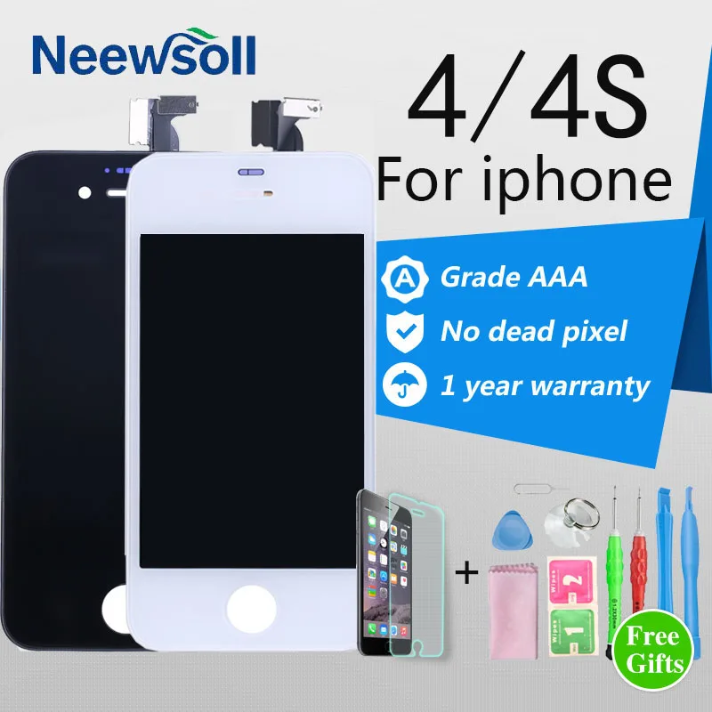 Neewsoll LCD Display Touch Screen Digitizer Assembly For Phone 4 4S Replacement Parts Black White LCD For iPhone 4S LCD Screen
Neewsoll LCD Display Touch Screen Digitizer Assembly For Phone 4 4S Replacement Parts Black White LCD For iPhone 4S LCD Screen