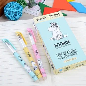 12Pcs/Box Black Blue Ink 0.38mm Erasable Gel Pen Cartoon Cute Kawaii Needle Pens Student Office Supplies Material Escolar
12Pcs/Box Black Blue Ink 0.38mm Erasable Gel Pen Cartoon Cute Kawaii Needle Pens Student Office Supplies Material Escolar