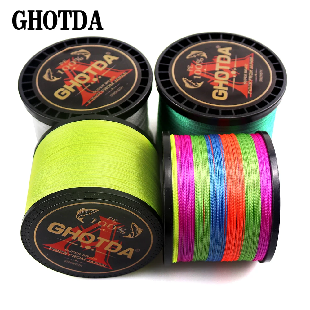 Fishing Line 1000M PE Braided Multifilament 4 Strands Fishing Cord Carp Fishing Lines 10-120LB 9 Colors
Fishing Line 1000M PE Braided Multifilament 4 Strands Fishing Cord Carp Fishing Lines 10-120LB 9 Colors