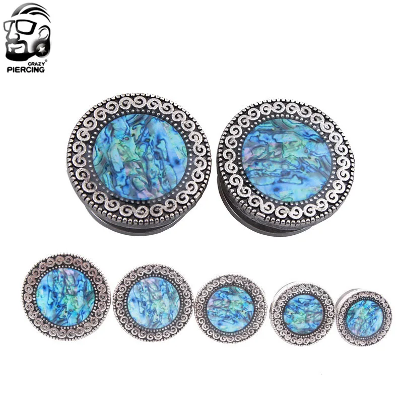 2pcs Stainless Steel Plugs Tunnels Ear Expander Plug Gauges Sea-shell Flesh Tunnels Body Jewelry Piercings
2pcs Stainless Steel Plugs Tunnels Ear Expander Plug Gauges Sea-shell Flesh Tunnels Body Jewelry Piercings