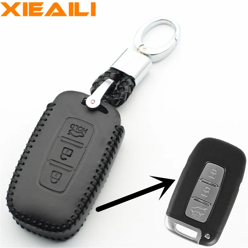 XIEAILI Genuine Leather 3Button Smart Key Fob Case Cover For Kia K5/Sportage R/Sorento/Forte S171
XIEAILI Genuine Leather 3Button Smart Key Fob Case Cover For Kia K5/Sportage R/Sorento/Forte S171