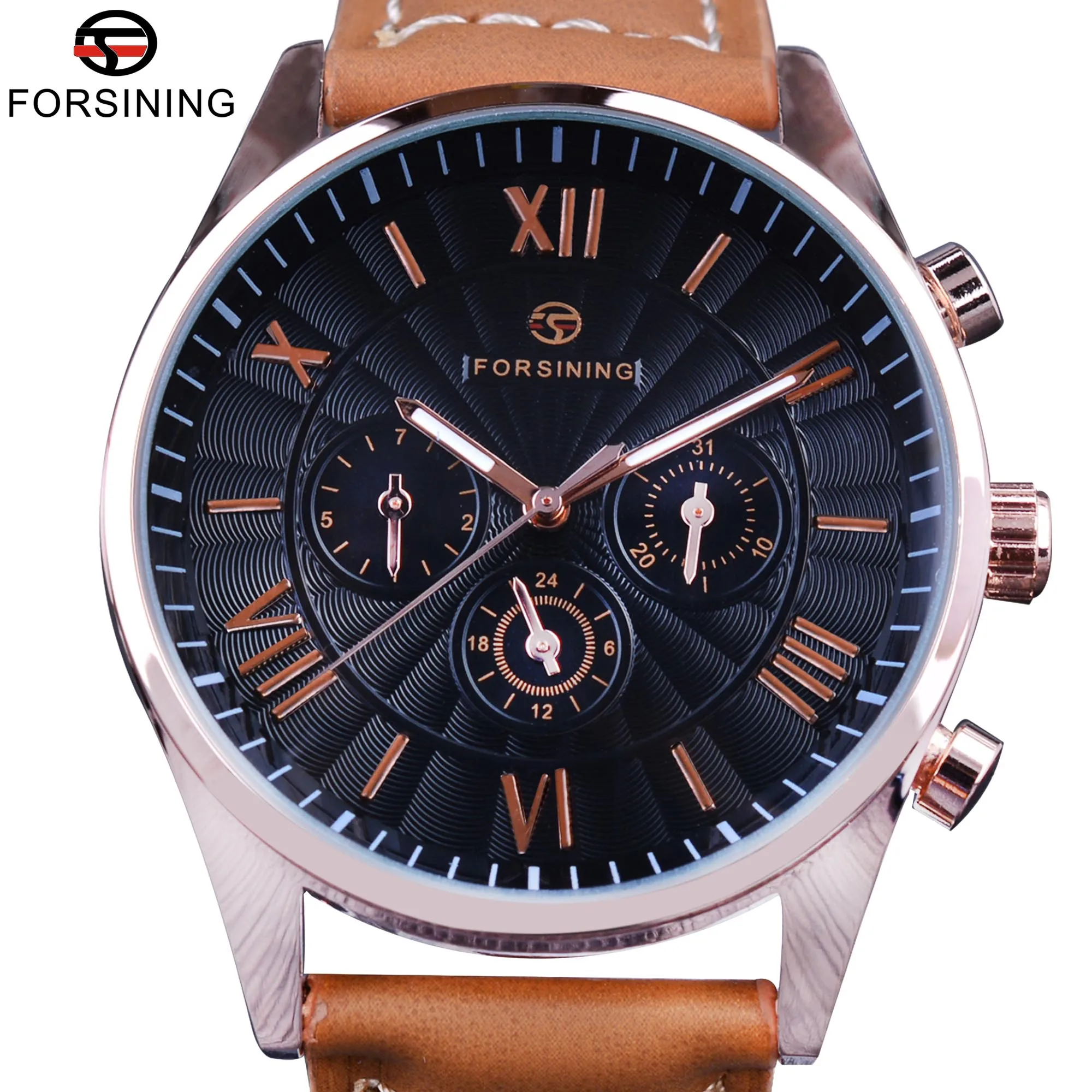 Forsining 2017 Fashion Swirl Dial Design 3 Dial 6 Hands Genuine Leather Mens Watches Top Brand Luxury Display Automatic Watch
Forsining 2017 Fashion Swirl Dial Design 3 Dial 6 Hands Genuine Leather Mens Watches Top Brand Luxury Display Automatic Watch
