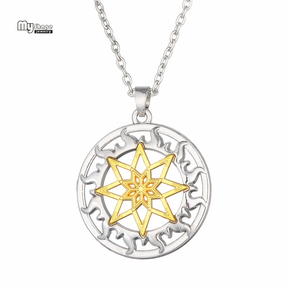 My Shape Slave Multicolor Pendant Statement Necklaces Alatyr Shield Solar Alatir Amulet Choker Sun Lace Talisman Chain Necklace
My Shape Slave Multicolor Pendant Statement Necklaces Alatyr Shield Solar Alatir Amulet Choker Sun Lace Talisman Chain Necklace