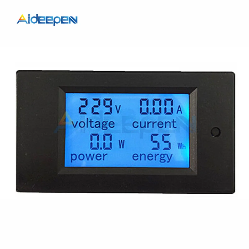 20A AC 80-260V LCD Digital Voltmeter Ammeter Energy Power Meter Power Frequency Factor Current Panel Detector 110V 220V LCD Blue
20A AC 80-260V LCD Digital Voltmeter Ammeter Energy Power Meter Power Frequency Factor Current Panel Detector 110V 220V LCD Blue