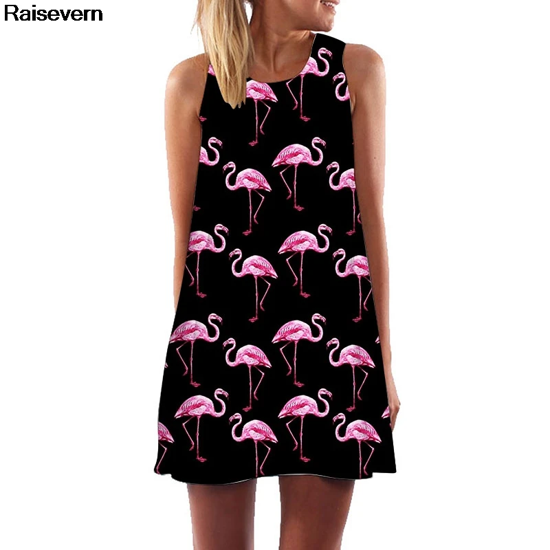 Vestidos Summer Flamingo Dress Women Sleeveless A Line O Neck Boho Style Beach Party Dress 2018 3D Short Vintage Dress Sundress
Vestidos Summer Flamingo Dress Women Sleeveless A Line O Neck Boho Style Beach Party Dress 2018 3D Short Vintage Dress Sundress