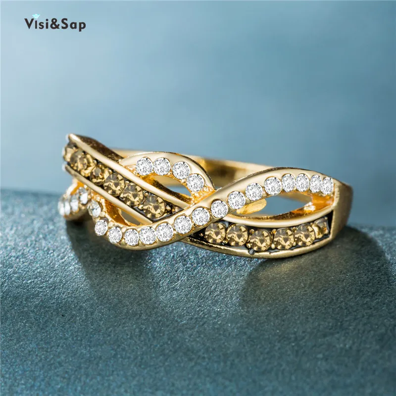 Visisap Retro Line Winding Lady Ring Crystal Zircon Inlaid Yellow Gold Color Rings for Women Fashion Jewelry Supplier B1471
Visisap Retro Line Winding Lady Ring Crystal Zircon Inlaid Yellow Gold Color Rings for Women Fashion Jewelry Supplier B1471