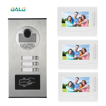 3 buttons apartments video intercom multi apartment building video doorbell with RFID keyfob
3 buttons apartments video intercom multi apartment building video doorbell with RFID keyfob