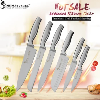SOWOLL Master Chef Stainless Steel Kitchen Knife Set Utility 7Cr17mov Ultra Sharp Blade Cooking Knives Top Quality Kitchenwares
SOWOLL Master Chef Stainless Steel Kitchen Knife Set Utility 7Cr17mov Ultra Sharp Blade Cooking Knives Top Quality Kitchenwares