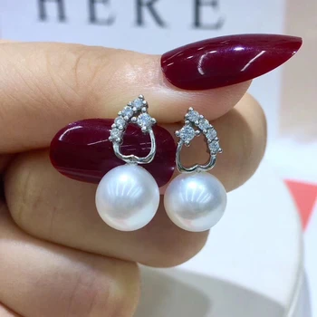Hot Design S925 Silver Pearl Earrings Findings Stud Earrings Settings Mountings Parts Mounts for Wedding Gift Bridal Women
Hot Design S925 Silver Pearl Earrings Findings Stud Earrings Settings Mountings Parts Mounts for Wedding Gift Bridal Women
