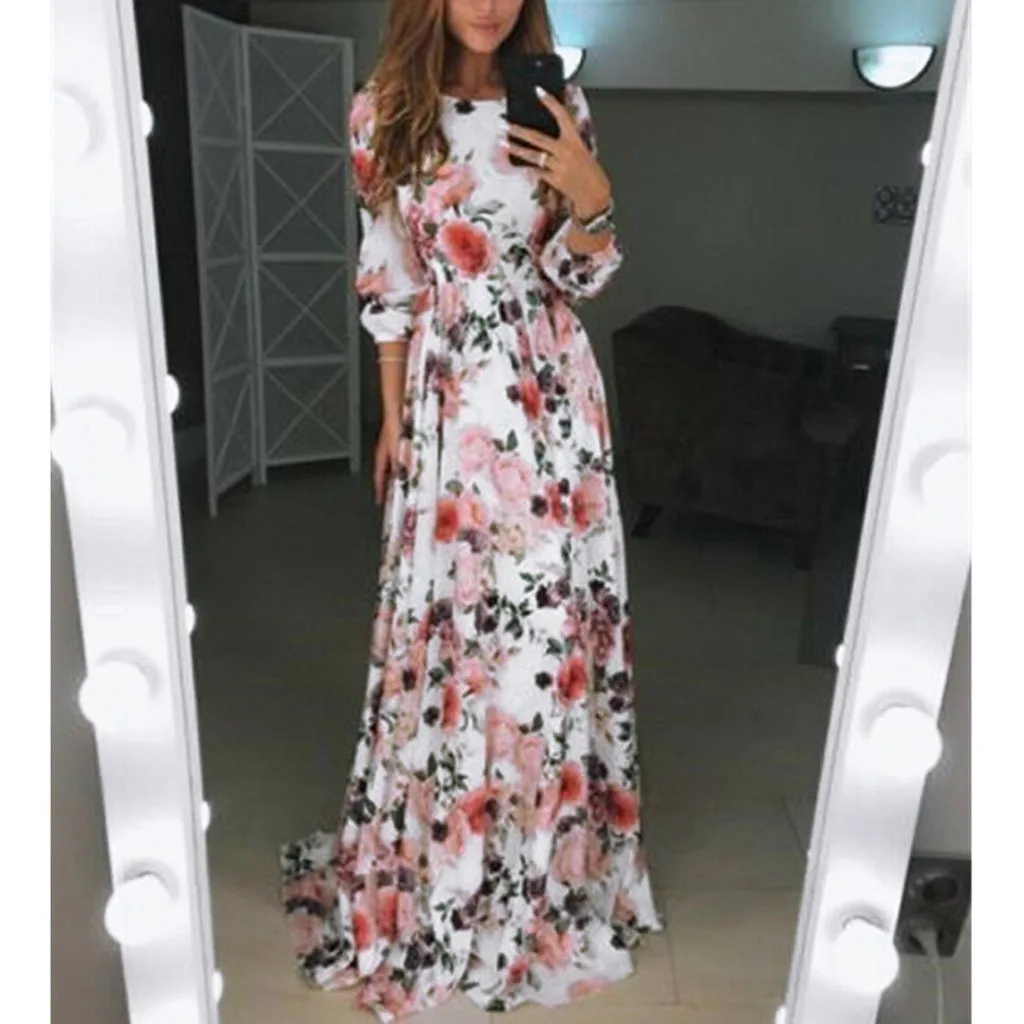 2019 Hot Sale Women Dress Party Evening Boho Maxi Dress Ladies Holiday Long Sleeve Floral Print Elegant Long Dress Dropshipping
2019 Hot Sale Women Dress Party Evening Boho Maxi Dress Ladies Holiday Long Sleeve Floral Print Elegant Long Dress Dropshipping