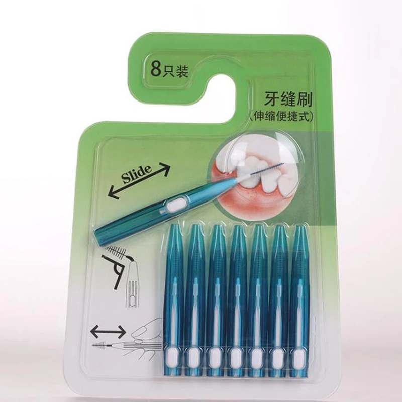 8pcs/set Interdental Brushes 0.7 Blue/1mm Green Adjustable Teeth Cleaning Floss Toothbrush Healthy Oral Dental Care Toothpick
8pcs/set Interdental Brushes 0.7 Blue/1mm Green Adjustable Teeth Cleaning Floss Toothbrush Healthy Oral Dental Care Toothpick