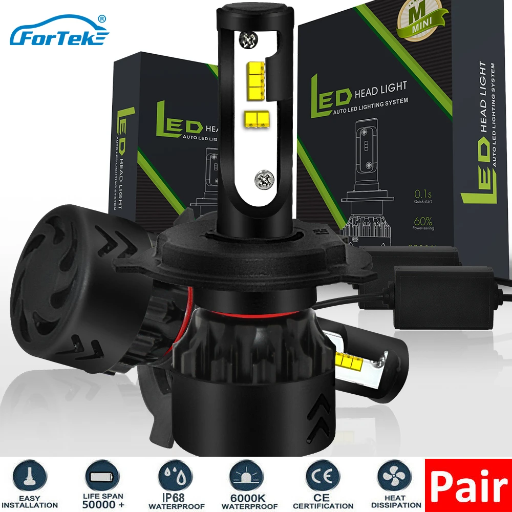 FORTEK Car LED Headlight Bulbs No Dark Dots 50W 10000 Lumens Extremely Bright 6000K ZES Chips Conversion Kit H1/H4/H7/H11/9005
FORTEK Car LED Headlight Bulbs No Dark Dots 50W 10000 Lumens Extremely Bright 6000K ZES Chips Conversion Kit H1/H4/H7/H11/9005