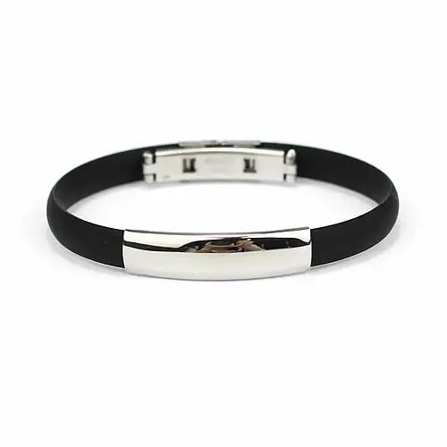 YYW Stainless Steel Bracelet Black Silicone Cuff Bangles Adjustable Length Friendship Wristband Jewelry Bracelets
YYW Stainless Steel Bracelet Black Silicone Cuff Bangles Adjustable Length Friendship Wristband Jewelry Bracelets