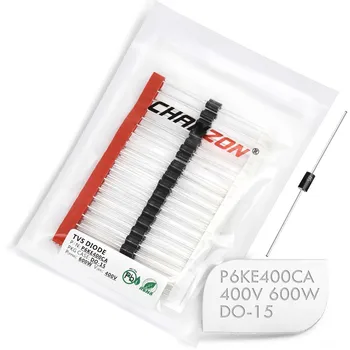 (50 Pcs) TVS Diodes P6KE400CA 600W 400V DO-15 (DO-204AC) Axial Bidirectional Channel 600 Watt 400 Volt
(50 Pcs) TVS Diodes P6KE400CA 600W 400V DO-15 (DO-204AC) Axial Bidirectional Channel 600 Watt 400 Volt