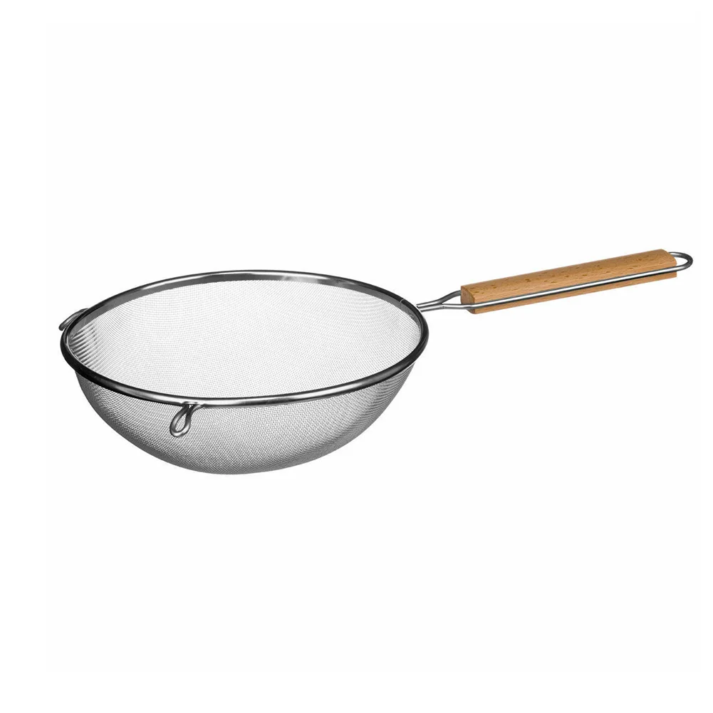 Restaurant Food Grade Multi Use Mesh Sieve Home Colander Stainless Steel Anti-scalding Wood Handle Kitchen Strainer Tool Wire
Restaurant Food Grade Multi Use Mesh Sieve Home Colander Stainless Steel Anti-scalding Wood Handle Kitchen Strainer Tool Wire