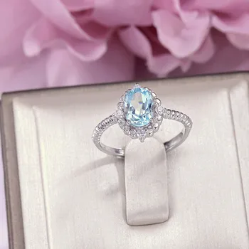 Fine Jewelry 100% 925 Silver Rings For Women Topaz Natural 5*7mm Blue Oval Gemstone White Gold Color Wedding Ringen R-TO005
Fine Jewelry 100% 925 Silver Rings For Women Topaz Natural 5*7mm Blue Oval Gemstone White Gold Color Wedding Ringen R-TO005