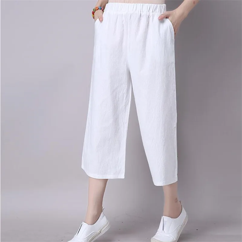 Autumn Summer Wild Leg Pants Women Pants Elastic Waist Trousers Loose Femme White Black Office Lady Pant Female Plus Size M-7XL
Autumn Summer Wild Leg Pants Women Pants Elastic Waist Trousers Loose Femme White Black Office Lady Pant Female Plus Size M-7XL