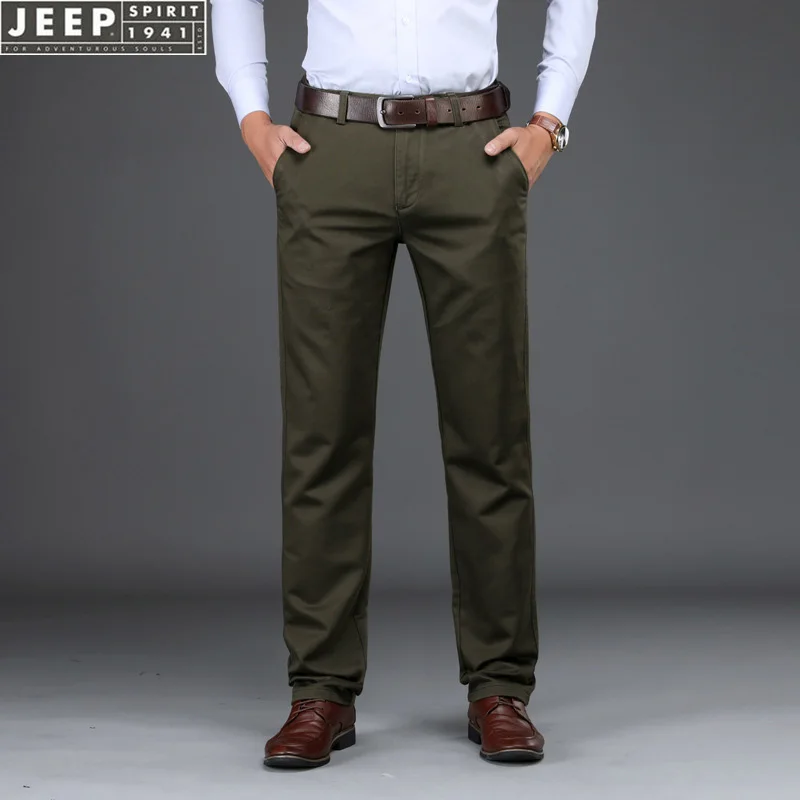 JEEP SPIRIT Autumn Brand Business Casual Pants Men Tencel Fabric Mid-waist Straight Trousers Men Plus Size 29-42 Cargo Pants Men
JEEP SPIRIT Autumn Brand Business Casual Pants Men Tencel Fabric Mid-waist Straight Trousers Men Plus Size 29-42 Cargo Pants Men