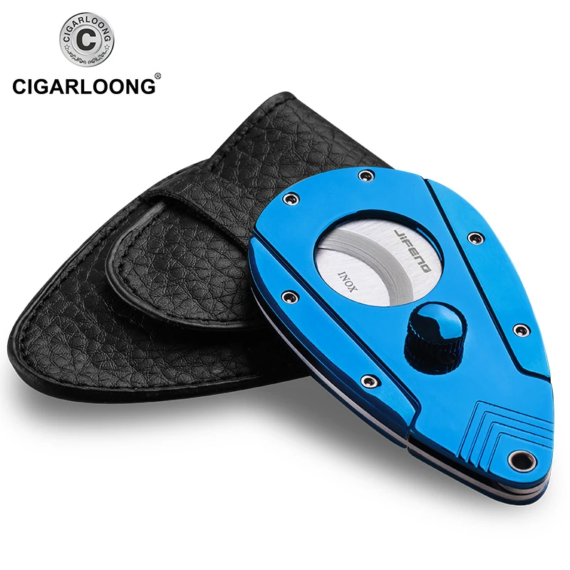 CIGARLOONG Colorful Embossed Design Hole Metal Cigar Cutter Guillotine Cigarette Cutting Tool with Gift Box CL-JZ-1
CIGARLOONG Colorful Embossed Design Hole Metal Cigar Cutter Guillotine Cigarette Cutting Tool with Gift Box CL-JZ-1