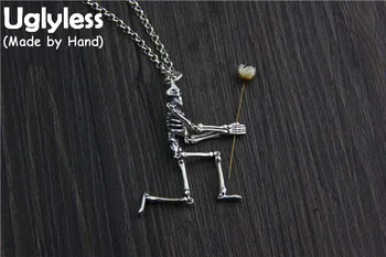 Uglyless Real S925 Sterling Thai Silver Movable Skeleton Pendants Necklaces without Chains Cool Unisex Skull Fine Jewelry Bijoux
Uglyless Real S925 Sterling Thai Silver Movable Skeleton Pendants Necklaces without Chains Cool Unisex Skull Fine Jewelry Bijoux